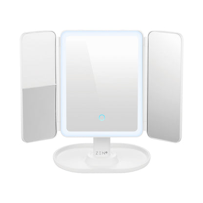ZEN Selene Series Detachable Trifold Makeup Mirror - White