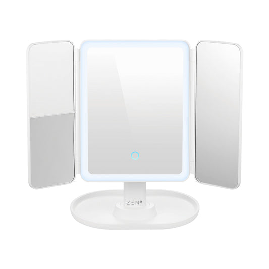 ZEN Selene Series Detachable Trifold Makeup Mirror - White