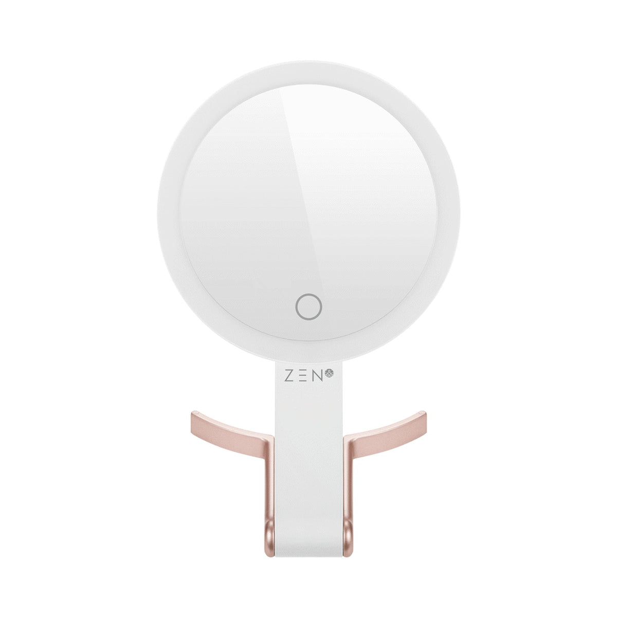 ZEN JestSet Series Portable Handheld LED Mirror - White