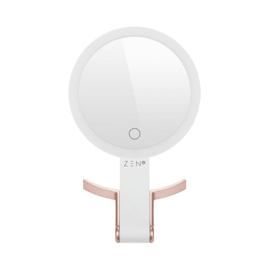ZEN JestSet Series Portable Handheld LED Mirror - White