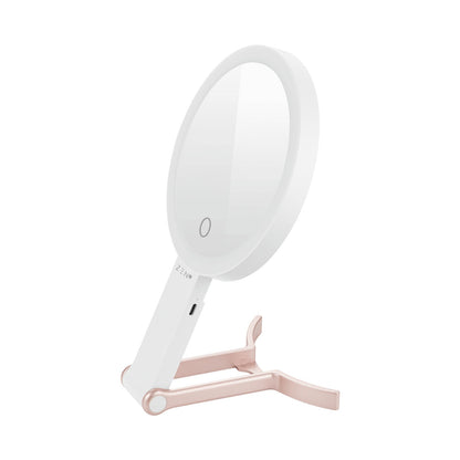 ZEN JestSet Series Portable Handheld LED Mirror - White