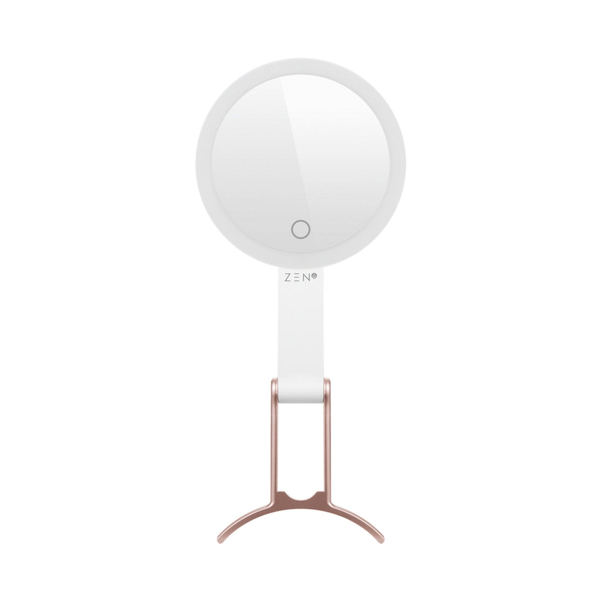 ZEN JestSet Series Portable Handheld LED Mirror - White