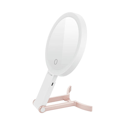 ZEN JestSet Series Portable Handheld LED Mirror - White