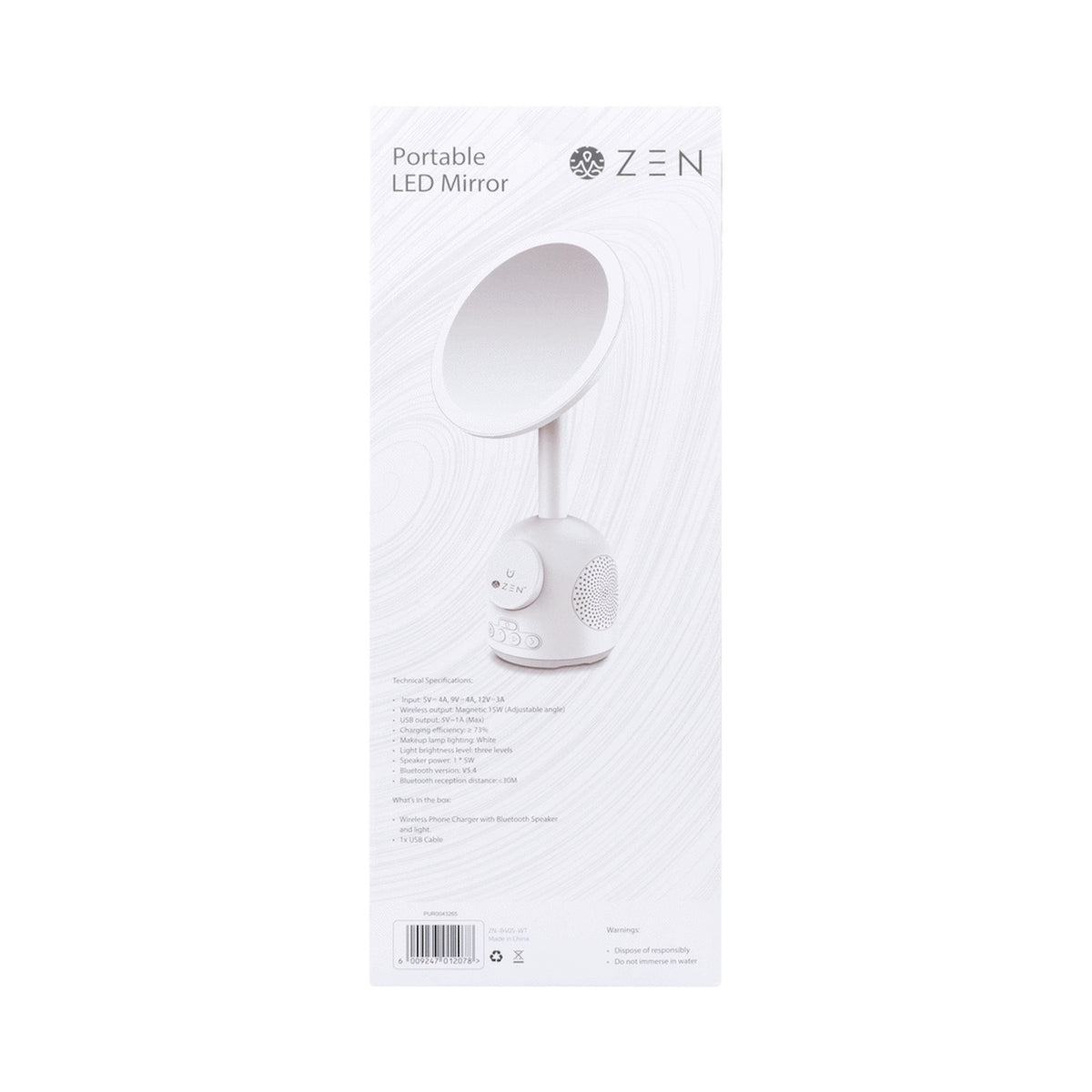 ZEN Unify Series Wireless Phone Charger with Bluetooth Speaker - White
